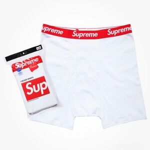 Supreme Hanes White Boxer Briefs Underwear (4 Pack) Men's SIZE XL